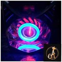 Lampu Depan Projie / Proji / PRO G LED Headlamp Running Kedip Model Spiral Tembak Sorot