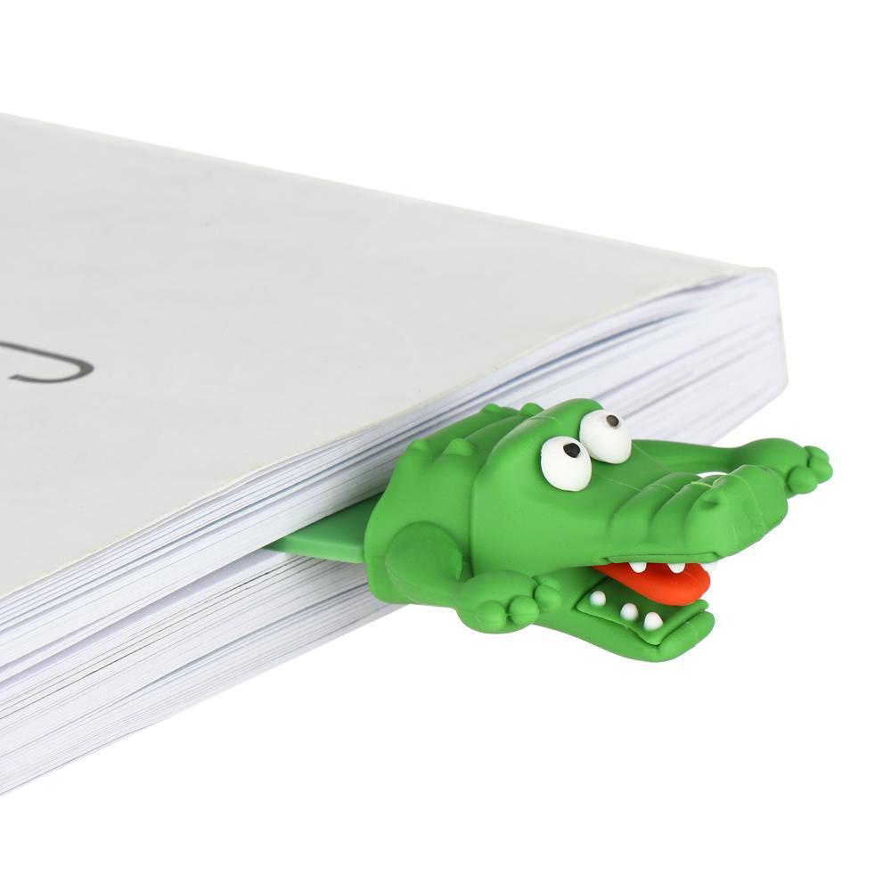 Preva 3D Bookmark Alat Tulis Hadiah Anak Crocodile PVC Bookmark Halaman Perlengkapan Sekolah