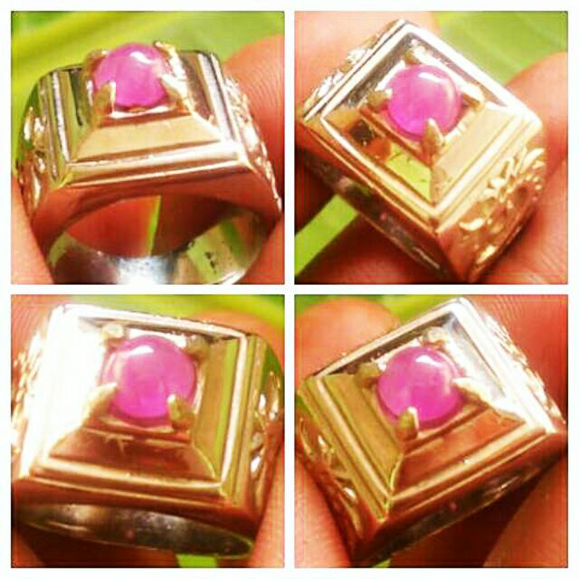 Cincin Natural Ruby Burma Original Asli Alam Mulus Kristal Berkwalitas