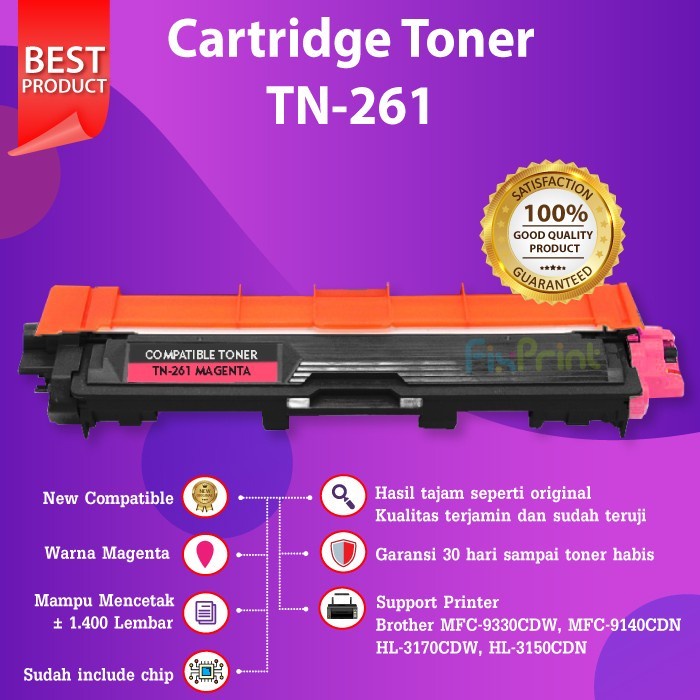 Cartridge Toner Compatible TN 261 TN261 Ink Brother HL-3150CDN 3170CDW