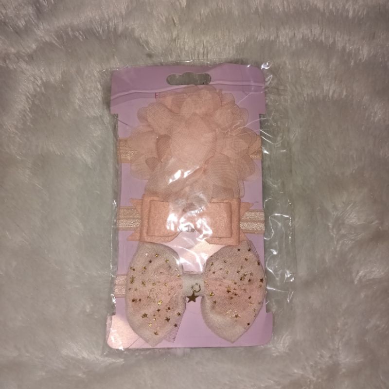 BANDANA BAYI 3 Psc karet elastis lembut headband bayi newborn