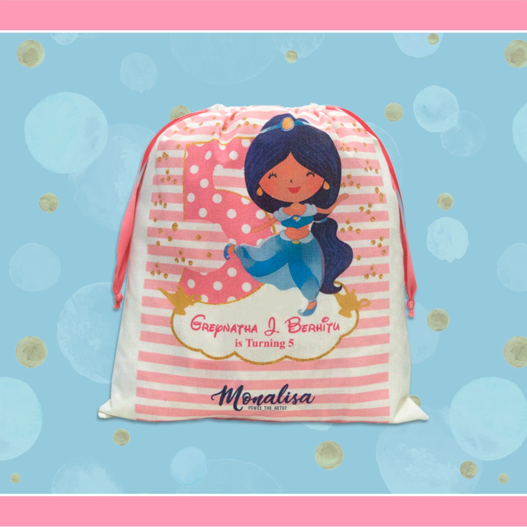 

Goodie Bag Pouch Serut Belacu Tas Ulang Tahun custom ukuran 27x32