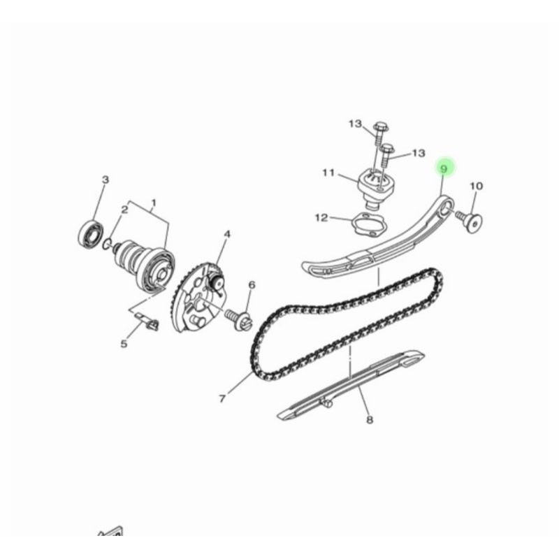 LIDAH KARET TENSIONER ATAS NEW NMAX NEW AEROX ASLI ORI YAMAHA B6H E2241 00