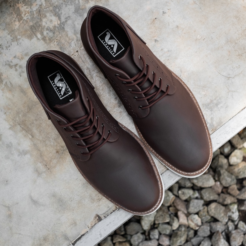 Marseille Brown | Sepatu Boots Coklat Pria Casual Kerja Cowok Boot Vintage Klasik Kasual Laki Original | Lvnatica x FORIND