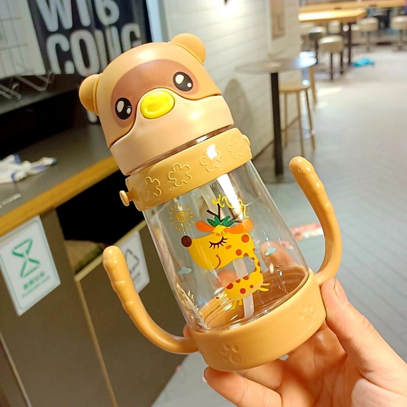 BOTOL MINUM / TEMPAT MINUM ANAK MOTIF ANIMAL DENGAN KAPASITAS 380ML LUCU DAN EKONOMIS