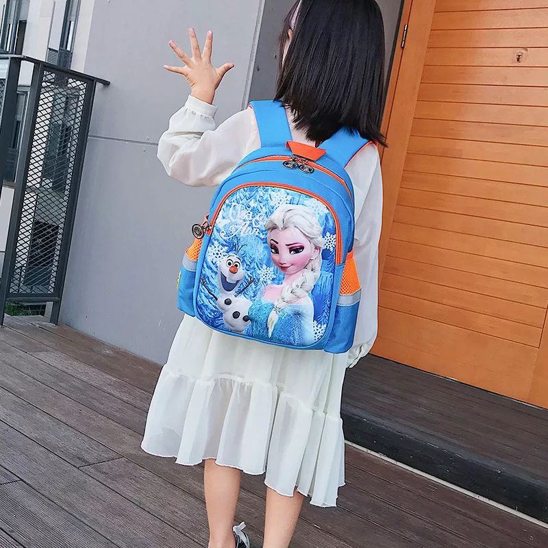 Mochillastore -Tas Sekolah TK Kartun Elsa Tas Bahu Perempuan Laki-laki Bayi Anak-anak Ransel Anak Beku Tas Sekolah Ransel Printing Unique Termurah