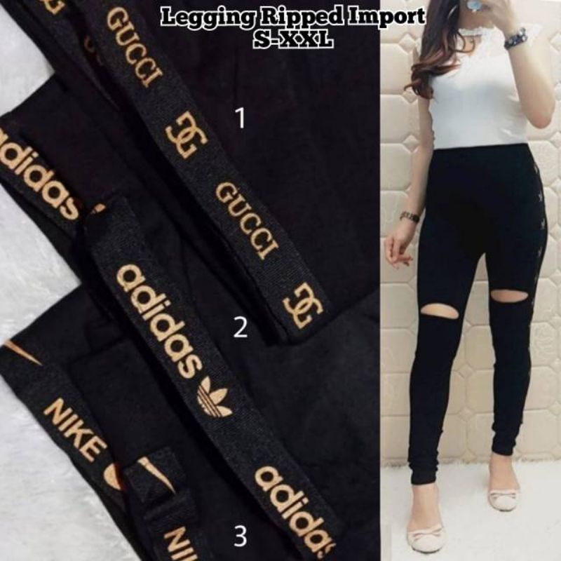 Legging Sobek Premium Ripped 3 Dan 6  Jumbo Fit S-XXL