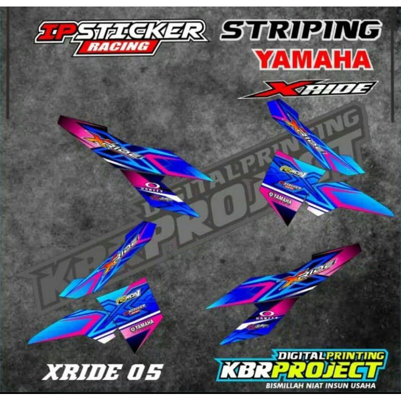 sticker striping yamaha x-Ride 05-03 stiker motor x-Ride