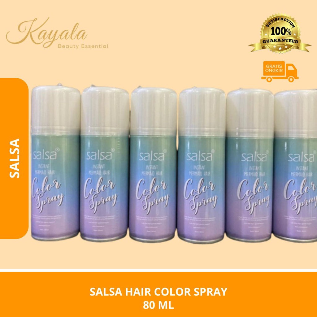 SALSA HAIR COLOR SPRAY 80 ML - HAIR SPRAY SALSA - PEWARNA RAMBUT SALSA - PEWARNA RAMBUT SPRAY - CAT 