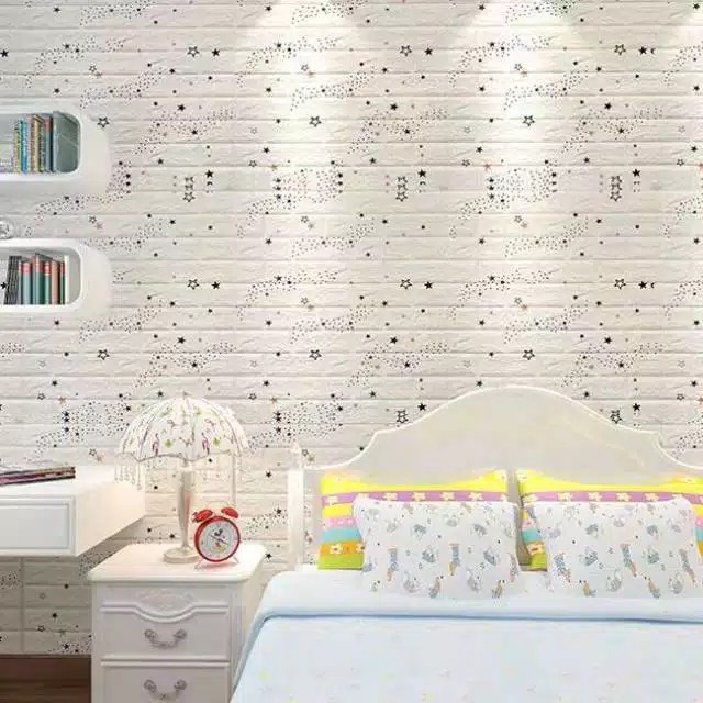 Wallpaper Dinding Foam 3D Motif Unik Waterproof walpaper dinding Ukuran 70x39 CM U96 / U138 / U139