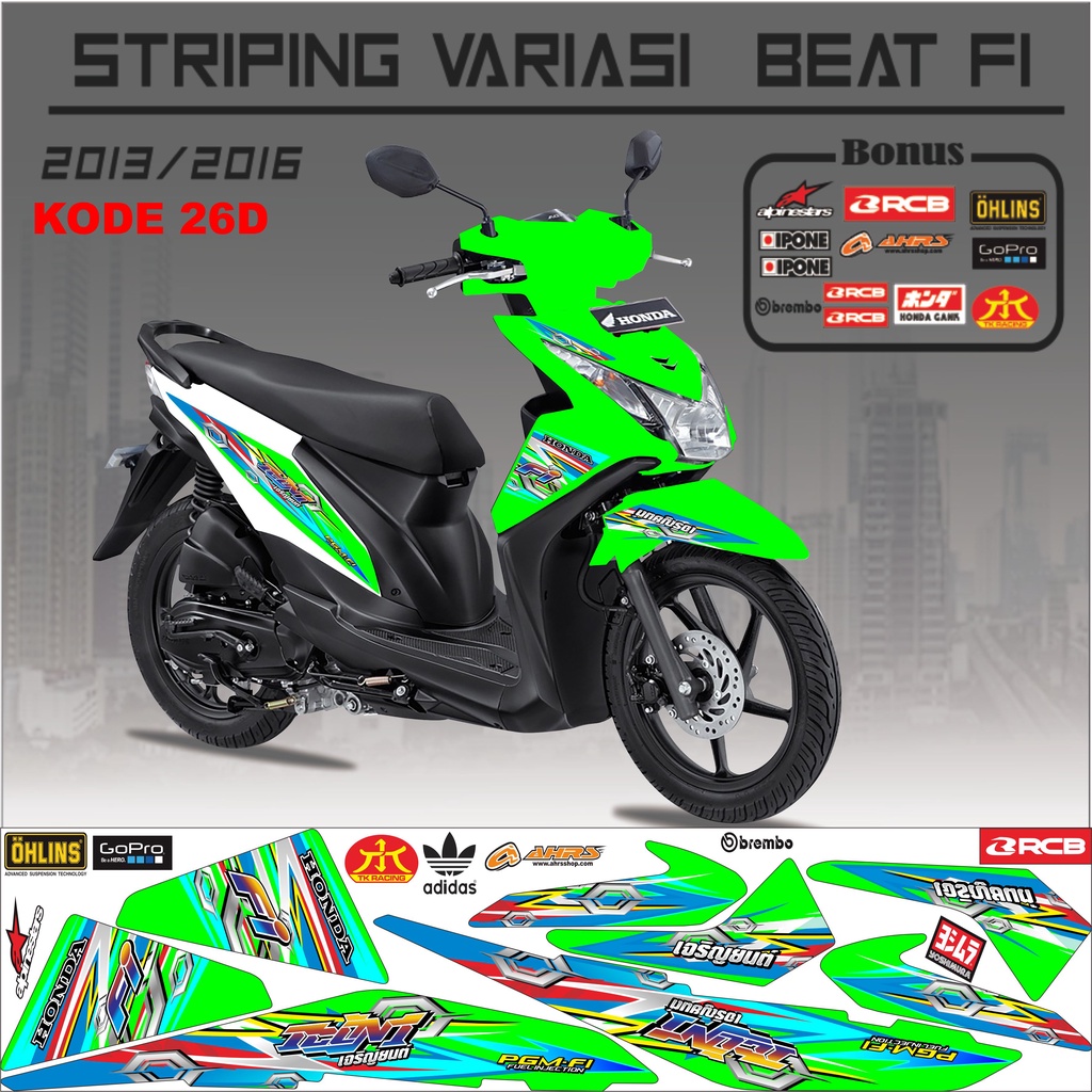 Striping Beat Variasi Stiker Beat Kode 26