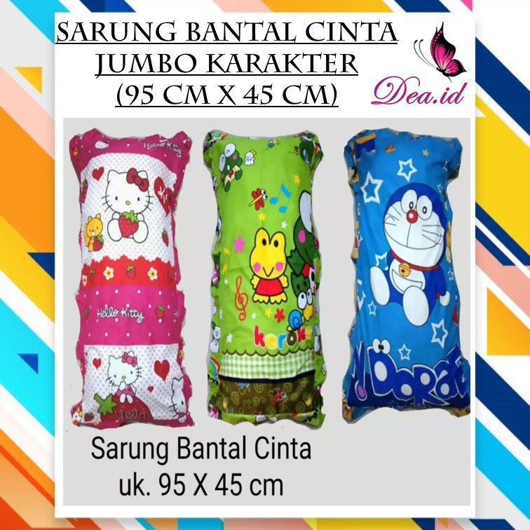 [DEASTORE] SARUNG BANTAL CINTA KARAKTER JUMBO UKURAN 45 x 95 cm