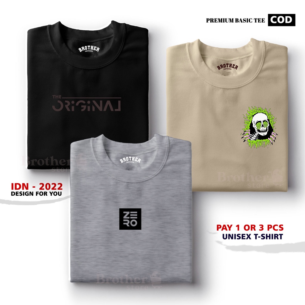 BUY 1 OR 3 PCS ( PROMO COD ) BROTHER STORE / Kaos Distro100% Catoon Combed 24s / ArticelDTZT