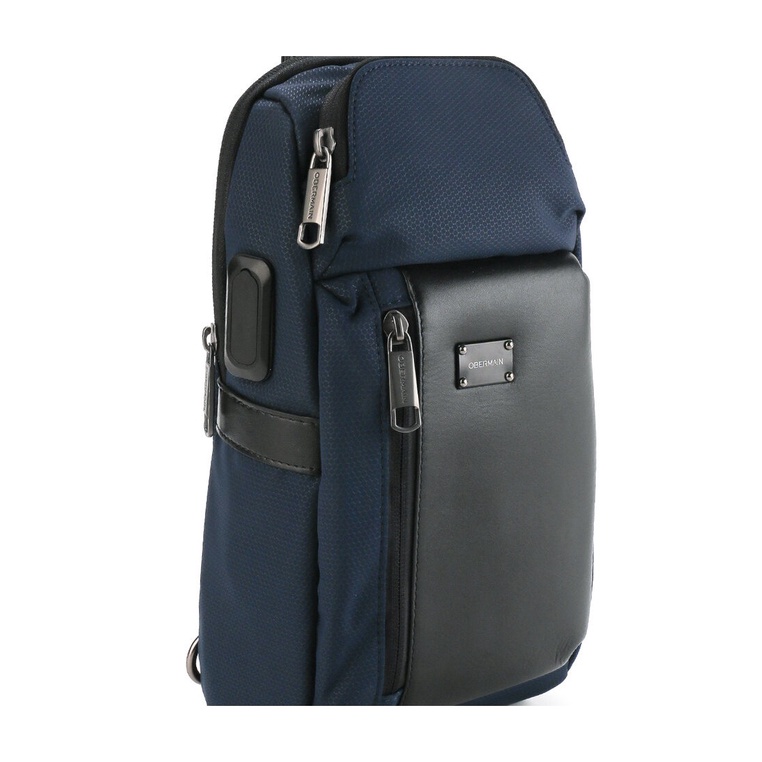 TAS SELEMPANG DADA/BADAN PRIA OBERMAIN SLING CHEST/BODY BAG ORIGINAL ORIGINAL BIRU NAVY BLUE OM026