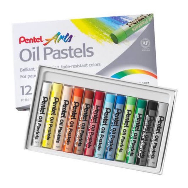 

Crayon Pentel Arts Oil Pastels 12 Warna / Colors Crayon Minyak