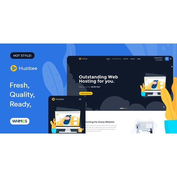 Hustbee Hosting HTML & WHMCS  - GPL