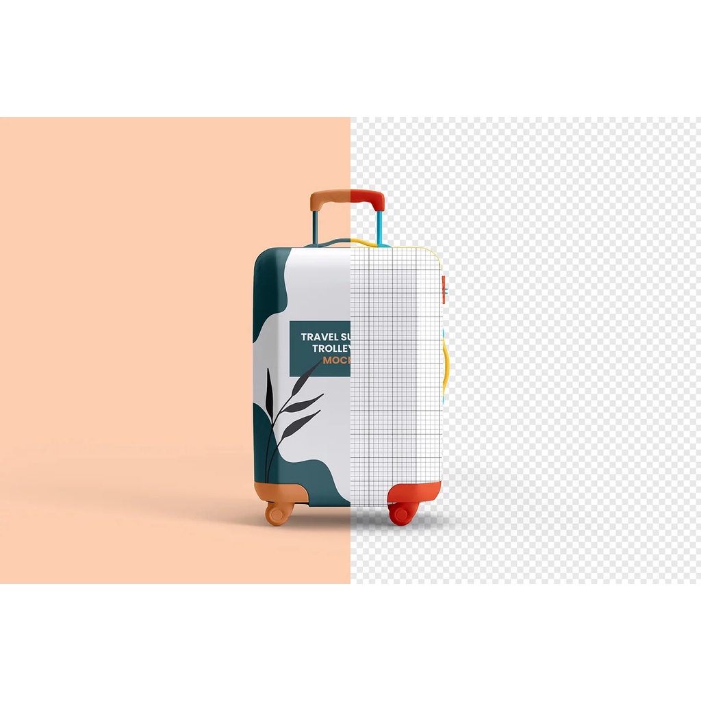 Travel Suitcase Trolley Bag Mockups