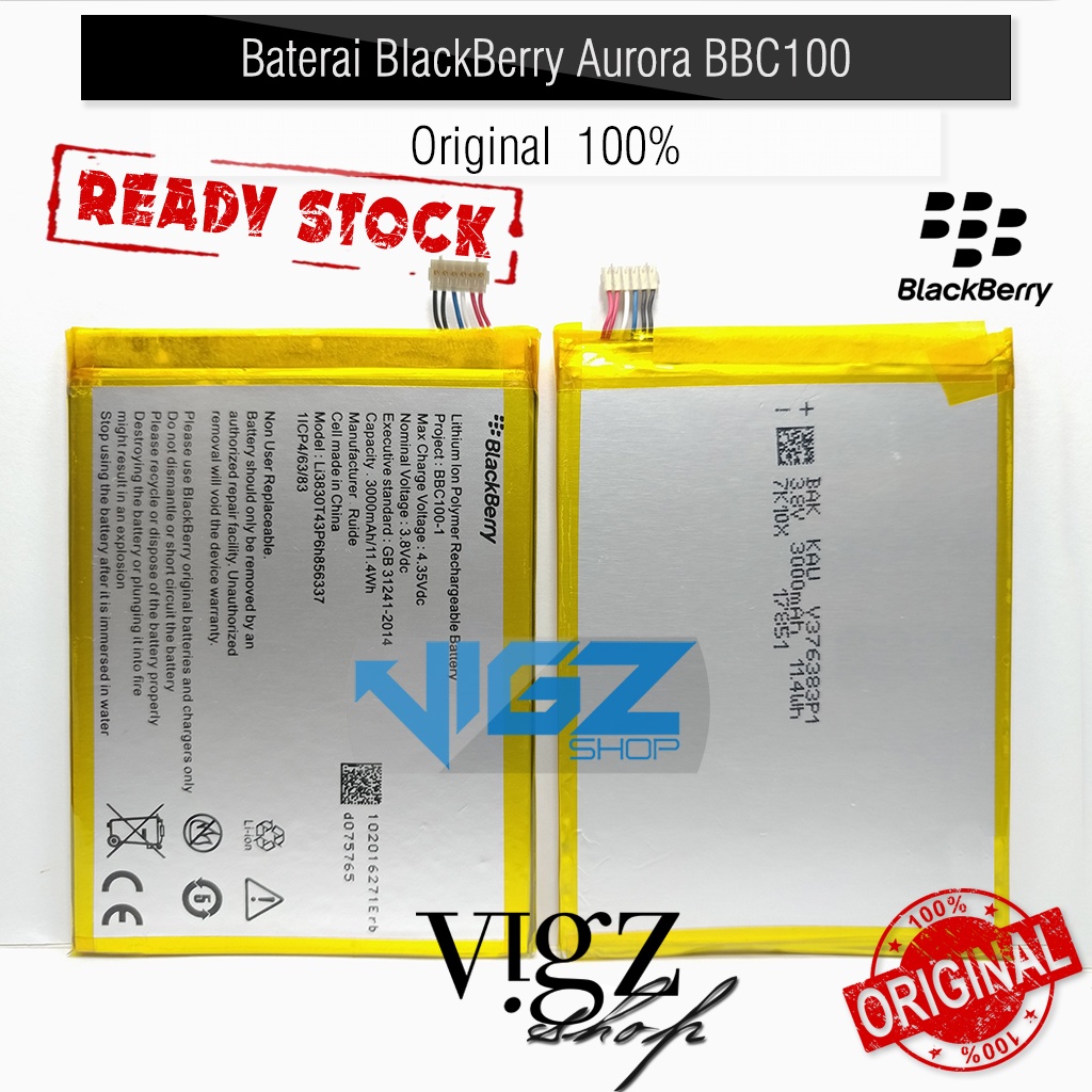 Battery Baterai Batre BlackBerry Aurora BBC100-1 Original 100%