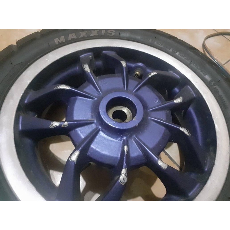 velg original vespa lx facelift repaint ungu