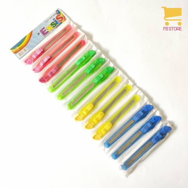 

Silet/Cutter warna exsis kecil12,5cm/Warna random per pcs