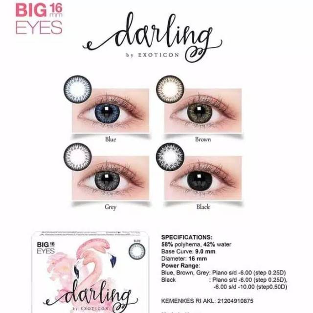 SOFTLENS DARLING DIAMETER 16mm NORMAL