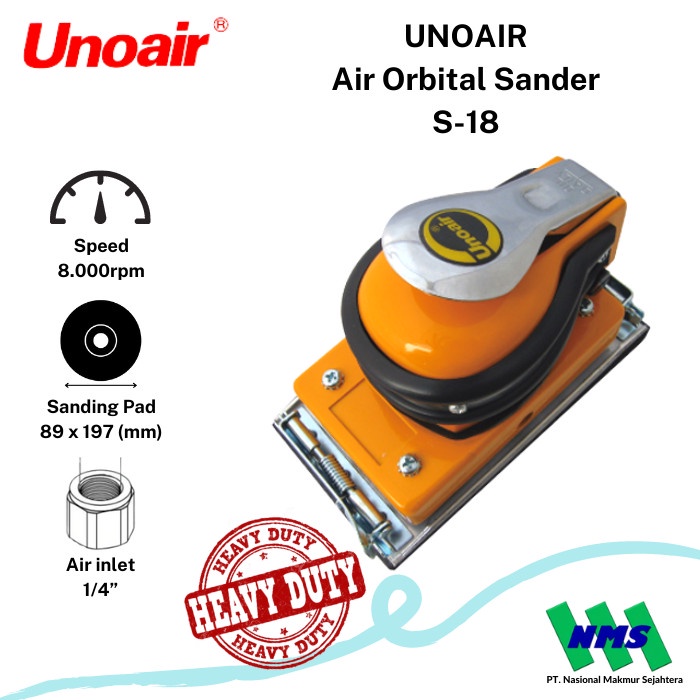 Amplas Angin Air Orbital Sander UNOAIR S-18