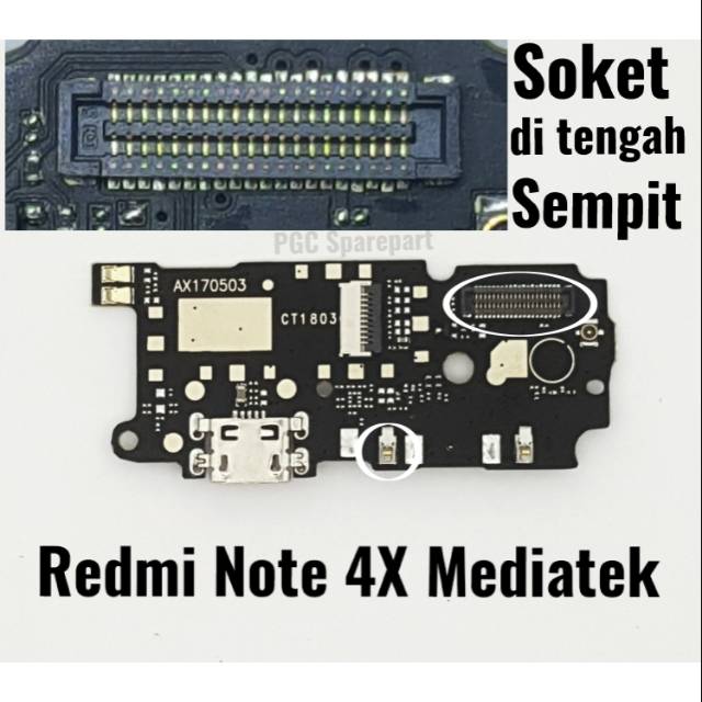 Charging Connector Flex Cable For Xiaomi Redmi Note 4x By Maxbhi Com