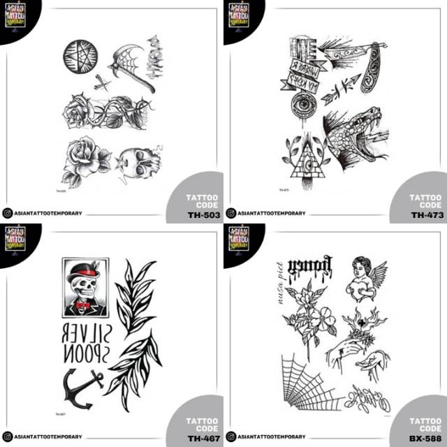 TATTO TEMPORARY /TATO TEMPORER/STIKER TATTOO/ASIANTATTOOTEMPORER