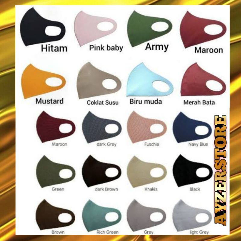 Masker kain scuba masker kain tali karet telinga / earloop dan masker kain scuba anak terlaris