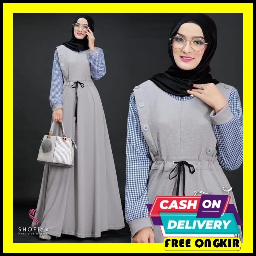 Gamis Syari Remaja Wanita Muslim Terbaru Dress Gamus Syarii Baju Games Baju Gamis Wanita Brisa Dres