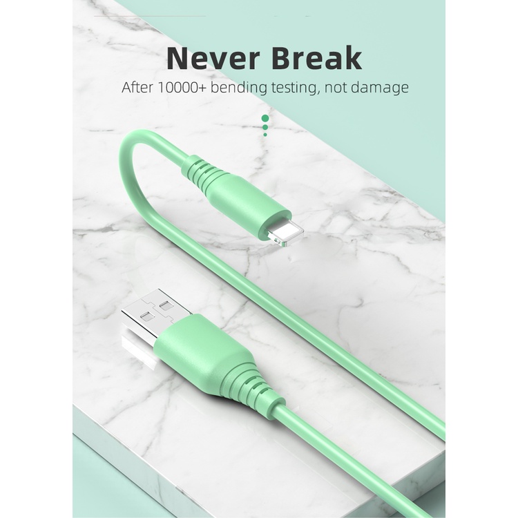 BESTE LIQUID KABEL DATA SILICONE CABLE MICRO USB FAST CHARGING 3A 100CM
