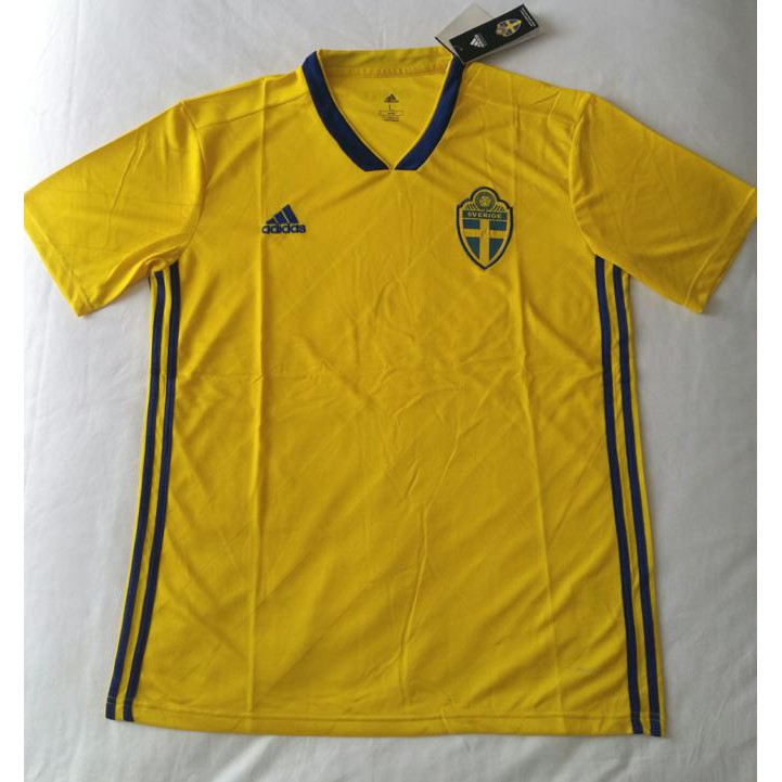 BERKUALITAS Jersey Sweden Home Swedia Home World Cup 2018 Grade Ori DISKON
