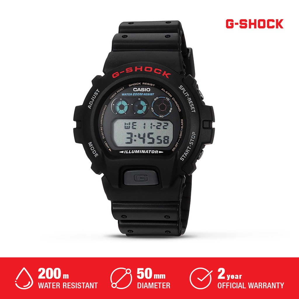 Casio G-Shock Water Resistant Original Jam Tangan Pria DW-6900-1VDR Waterproof