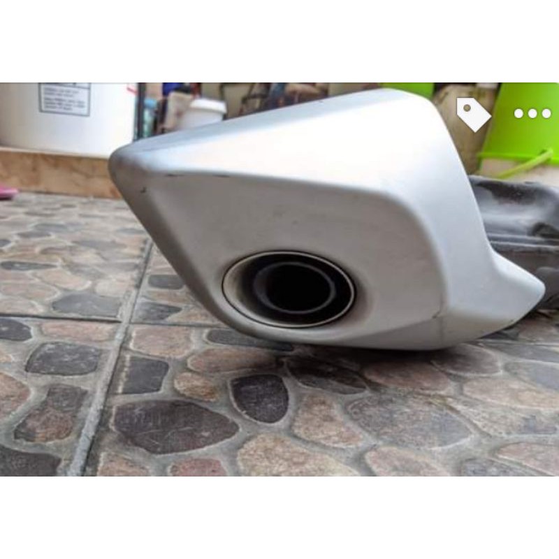 knalpot original kawasaki z125 pro underbelly