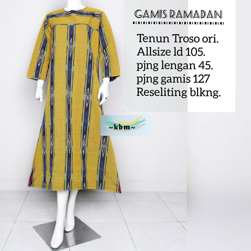 Gamis  ramadan ori tenun troso