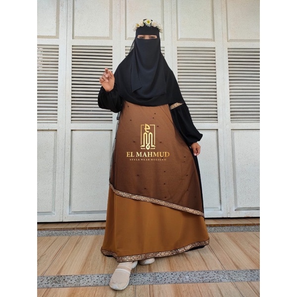 ABAYA TILE || ABAYA HITAM KOMBINASI TILE