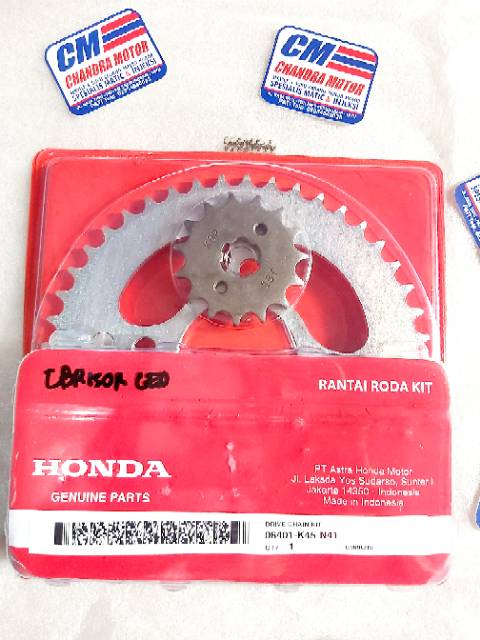 Gear gir rantai set  gearset new cbr150R led  CBR 150 R led asli HONDA AHM 06401-K45-N41