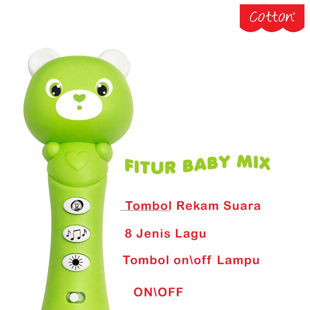 Cotton Newbie Tech Baby Mic Mikrofon Musik Rekam Bayi