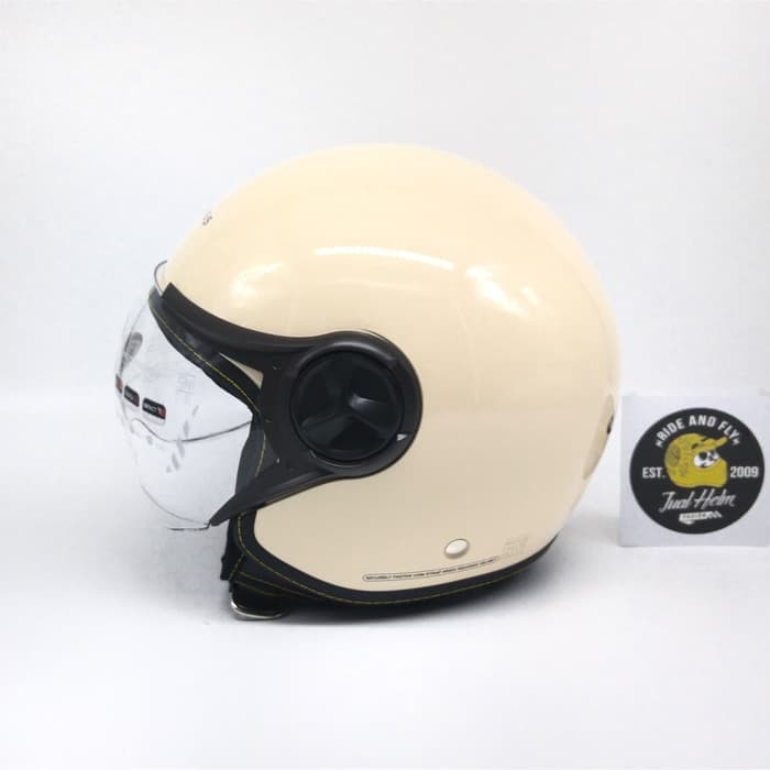 Helm Cargloss YR Krem/Avorio Naiade (Half Face/Helm Retro/Classic/Carglos)