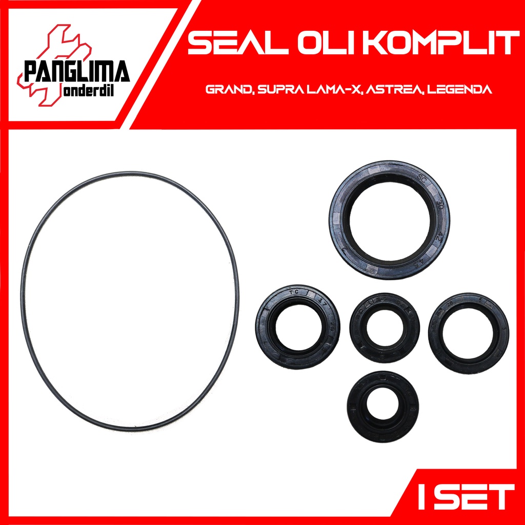 Sil Oli Komplit Grand &amp; Supra Lama-X &amp;  Astrea &amp; Legenda Seal Oil Assy Set-Kit-Lengkap