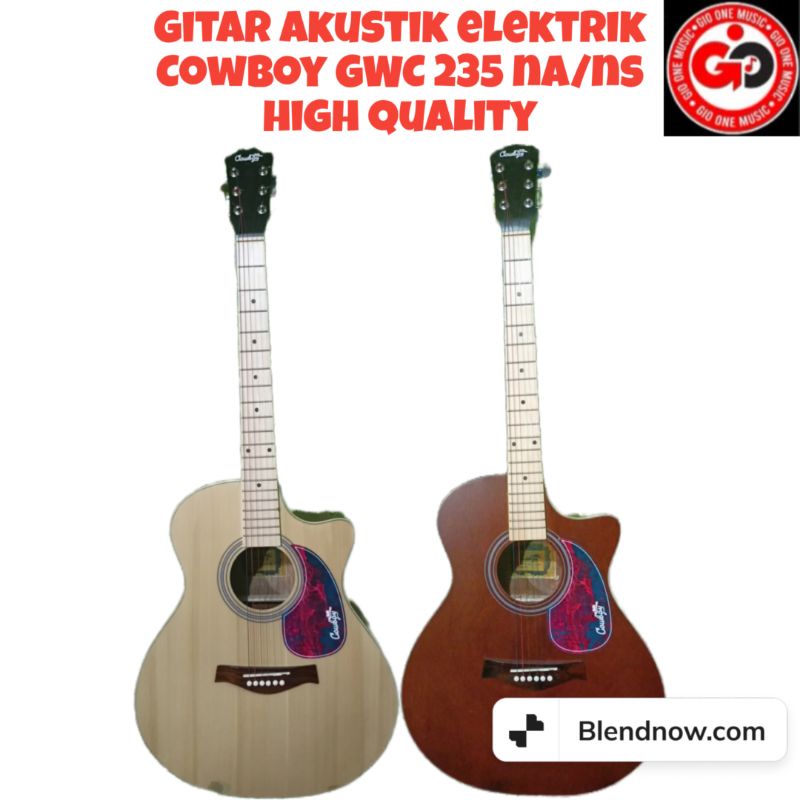 gitar akustik elektrik cowboy gwc 235 na ns high quality free paking kayu   