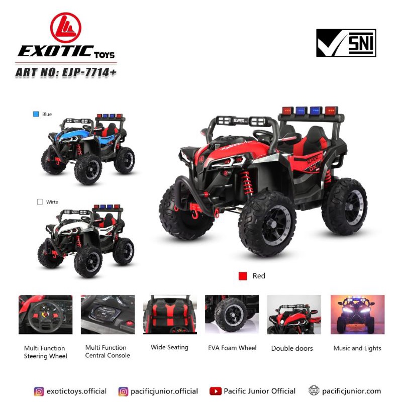 Mobil Mainan Anak Aki Exotic EJP 7714+ Big Size Ban eva