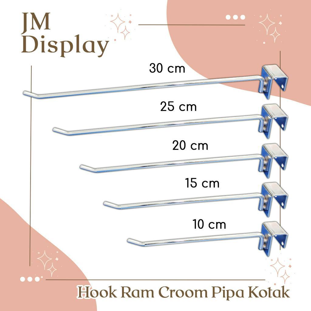 Cantolan Hook Ram/Cantolan Display Pajangan Aksesoris/Gantungan Ram/Hook Ram Pipa Kotak/Cantolan Bes
