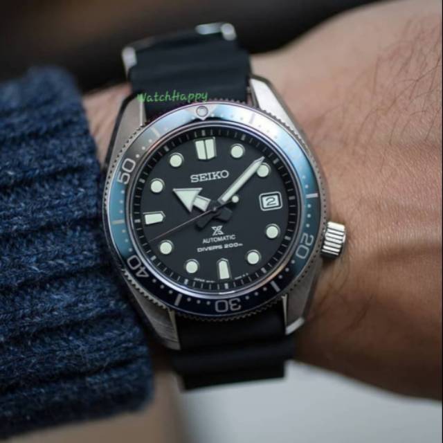 Seiko SPB079J1 SPB079 SPB079J Prospex Automatic Divers Black Dial Black Strap SPB077J1 Original