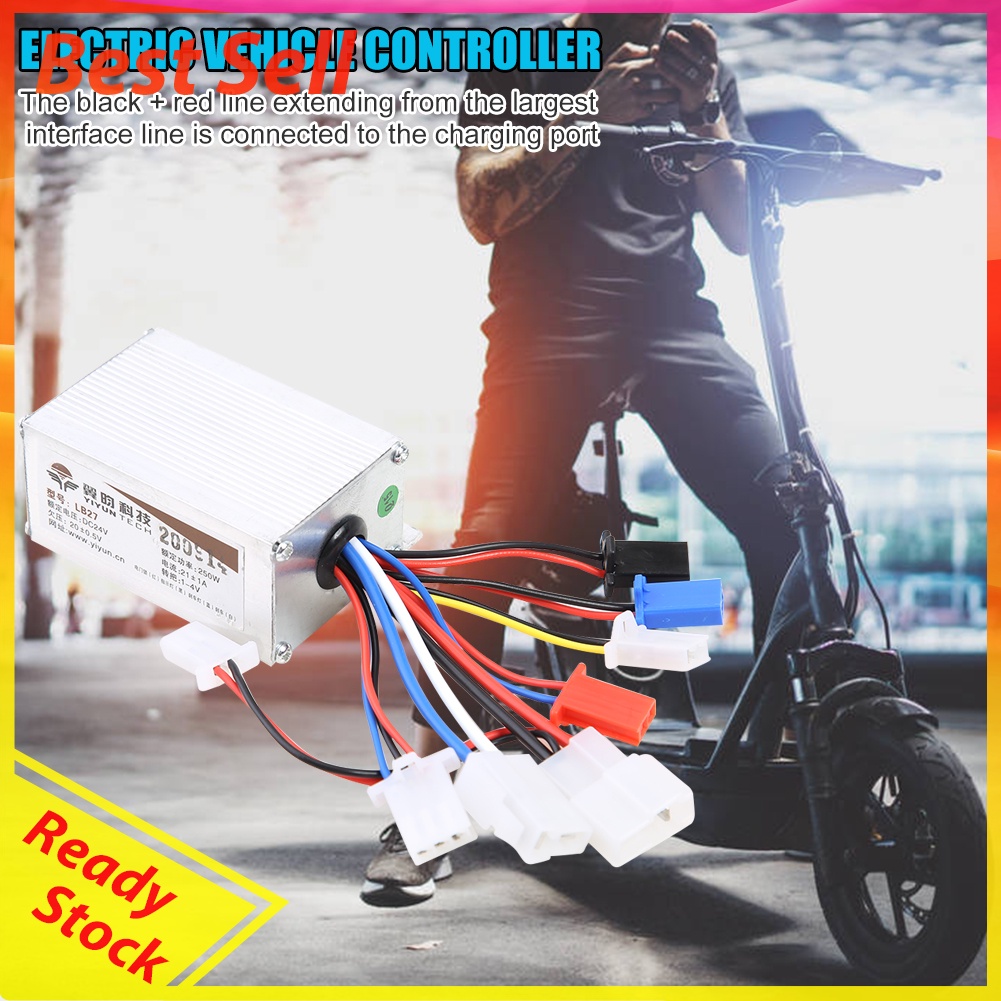 24V 250W Electric Bicycle Brushed Controller for Motor Scooter E-bike Parts