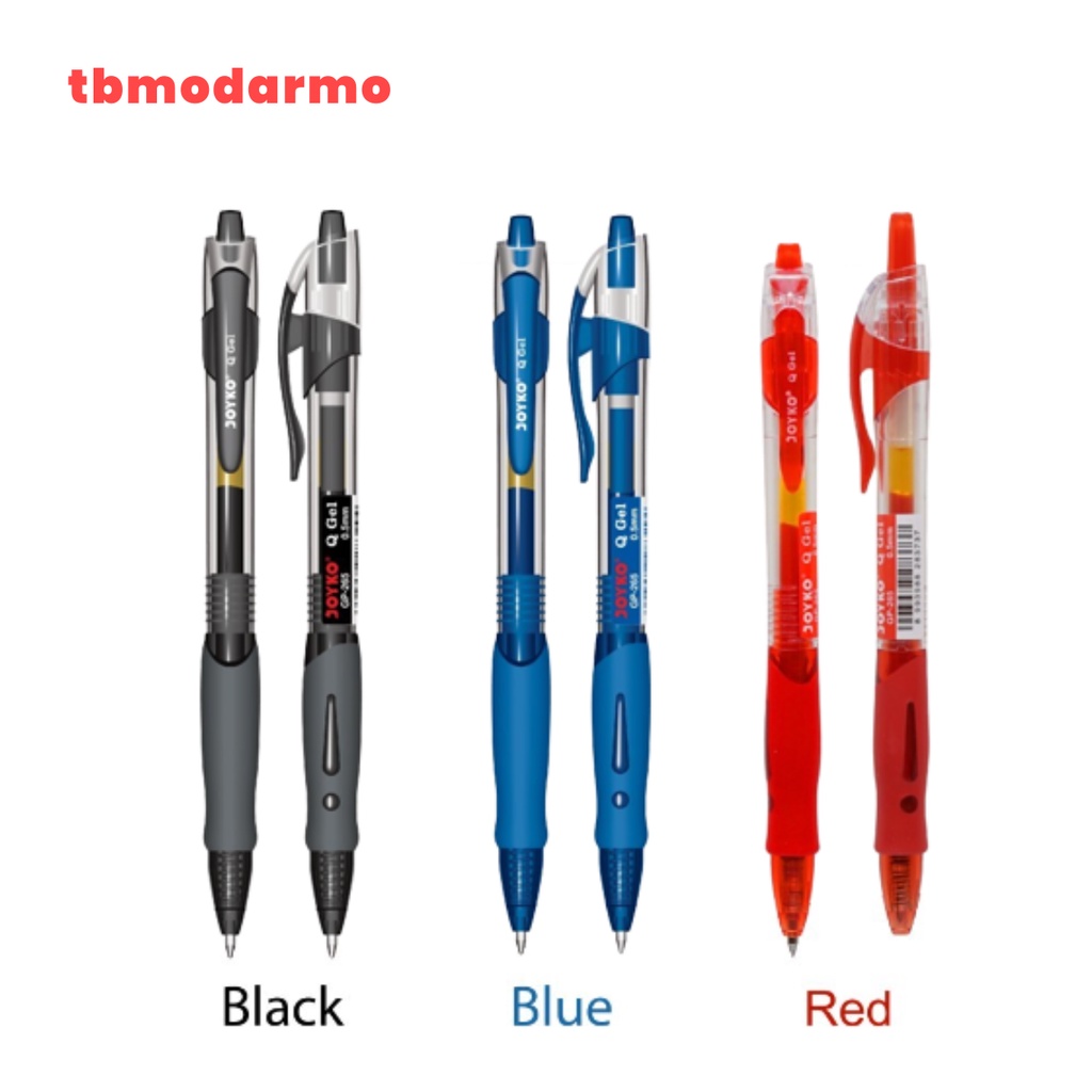 

TBMO PACK BALLPOINT GEL GP-265 Q GEL HITAM @12 JOYKO