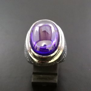 Cincin Batu Kecubung Mexico Diamon Dengan Ring Tanam Anti Luntur Lebih Simpel Dan Mewah