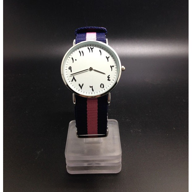 Jam Tangan Arab Jam Arab Jam Arabic Arabian Strap Tali Canvas