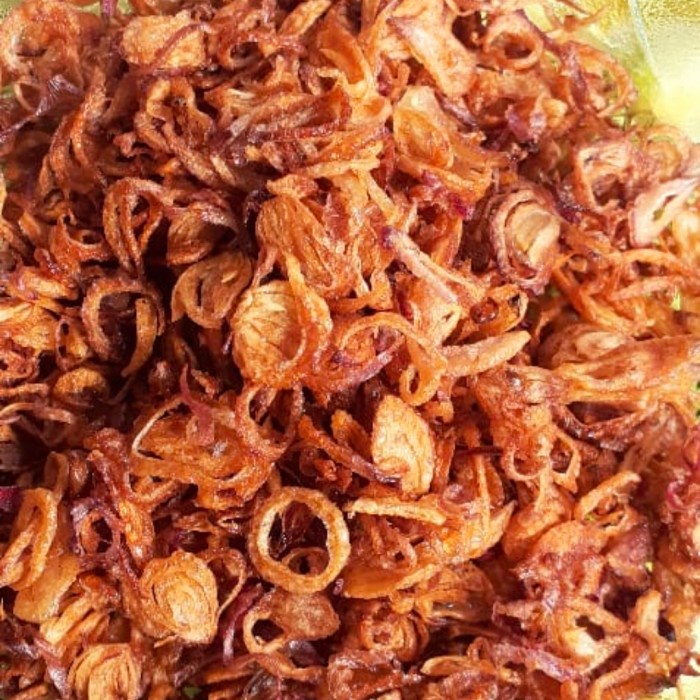 

✨COD✨ Bawang goreng 1kg kualitas terbaik jaminan (iris tangan) berat 1 kg - 225 gram