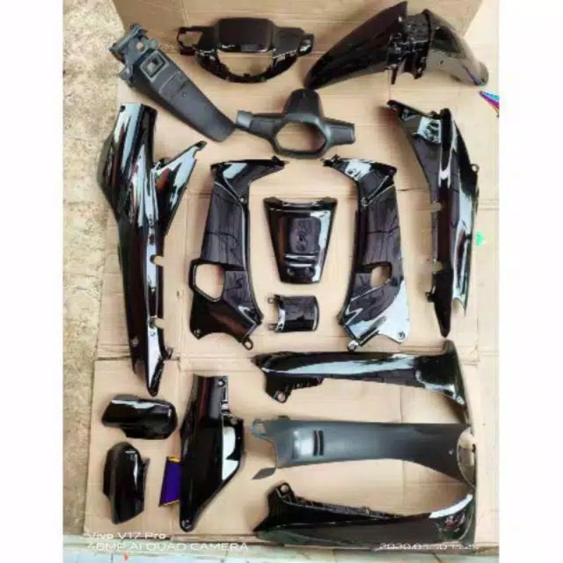 cover body full set supra x warna hitam honda supra lama supra x